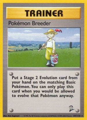 Pokemon Breeder 105/130 - Base Set 2 - Poke-Collect