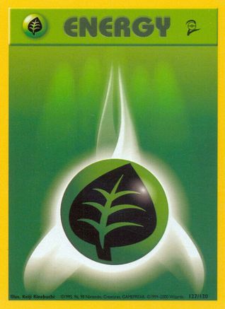 Grass Energy 127/130 - Base Set 2 - Poke-Collect