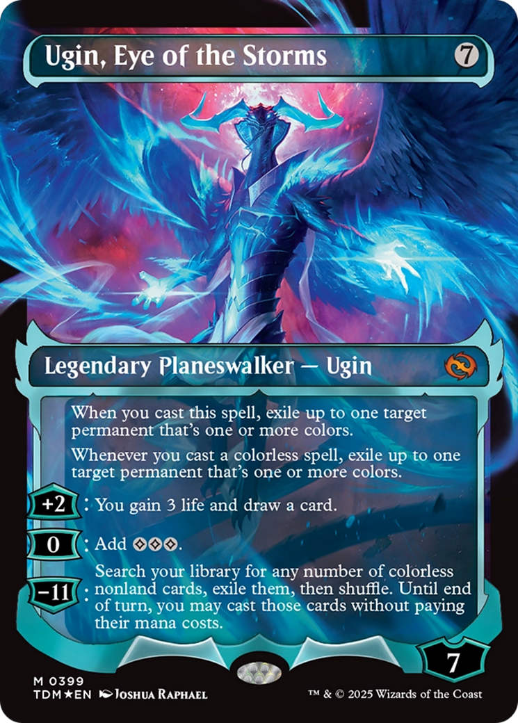 Ugin, Eye of the Storms (TDM-399) - Tarkir: Dragonstorm: (Showcase) (Borderless) Foil - Poke-Collect