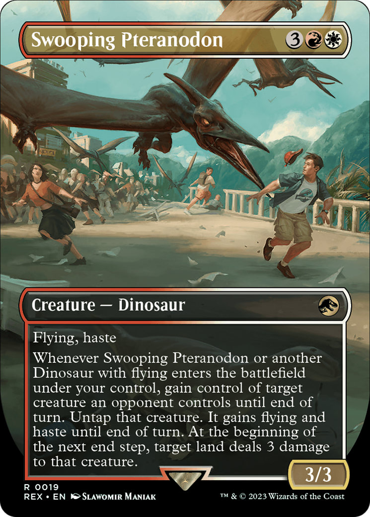 Swooping Pteranodon (Borderless) (REX-019) - Jurassic World Collection (Borderless) Foil - Poke-Collect