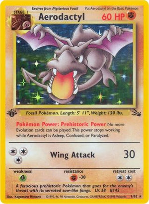 Aerodactyl (1) 1/62 - Fossil Unlimited Holofoil - Poke-Collect