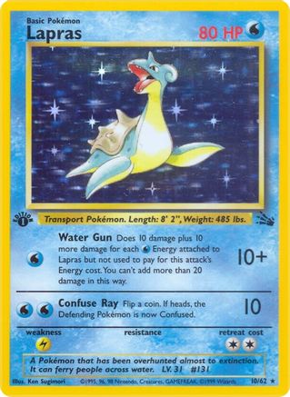 Lapras (10) 10/62 - Fossil Unlimited Holofoil - Poke-Collect