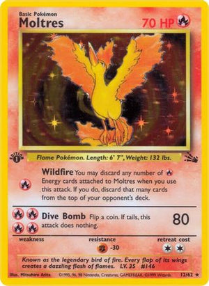 Moltres 12/62 - Fossil 1st Edition Holofoil