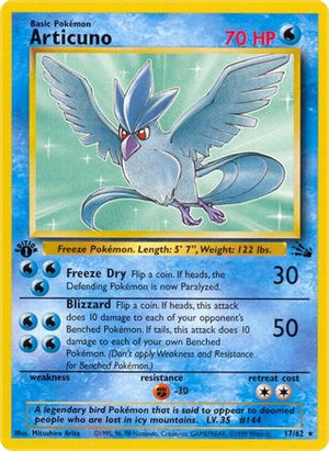 Articuno (17) 17/62 - Fossil Unlimited - Poke-Collect