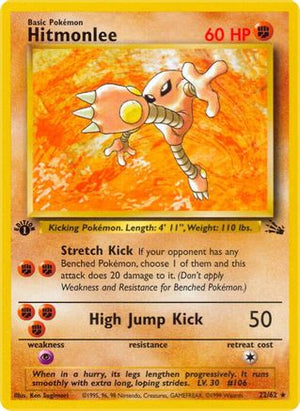 Hitmonlee 22/62 - Fossil 1st Edition