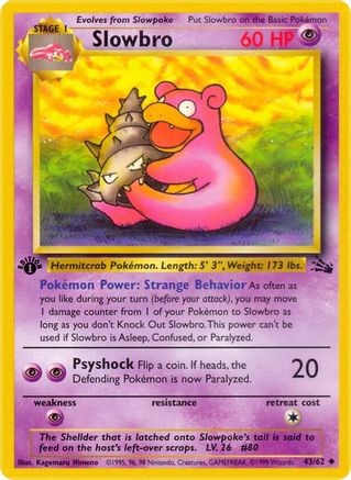Slowbro 43/62 - Fossil 1st Edition - Poke-Collect
