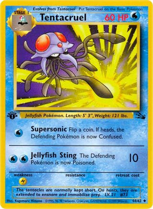 Tentacruel 44/62 - Fossil 1st Edition - Poke-Collect