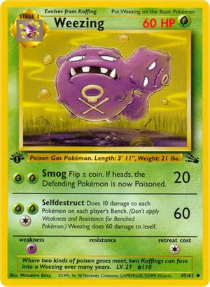 Weezing 45/62 - Fossil 1st Edition - Poke-Collect