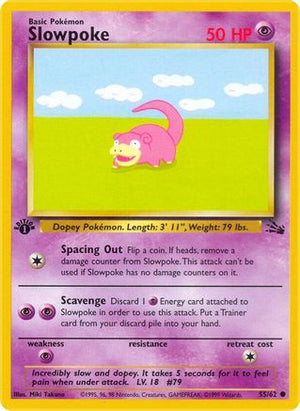 Slowpoke 55/62 - Fossil 1st Edition