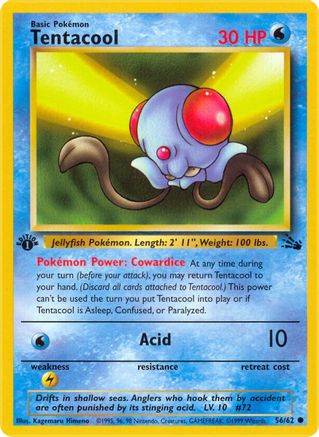 Tentacool 56/62 - Fossil Unlimited - Poke-Collect