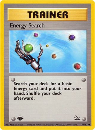 Energy Search 59/62 - Fossil 1st Edition - Poke-Collect