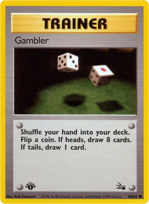 Gambler 60/62 - Fossil 1st Edition - Poke-Collect