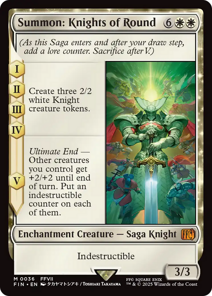 Summon: Knights of Round (FIN-036) - FINAL FANTASY: (enchantment) - Poke-Collect