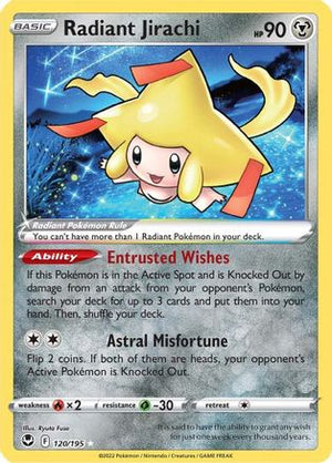 Radiant Jirachi 120/195 - SWSH12 Silver Tempest Holofoil - Poke-Collect