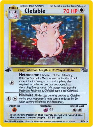 Clefable (1) 1/64 - Jungle Unlimited Holofoil - Poke-Collect