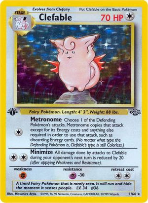 Clefable (1) 1/64 - Jungle 1st Edition Holofoil - Poke-Collect