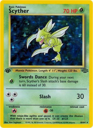 Scyther (10) 10/64 - Jungle 1st Edition Holofoil - Poke-Collect