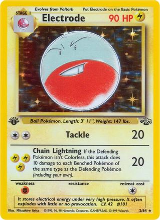 Electrode (2) 2/64 - Jungle 1st Edition Holofoil - Poke-Collect