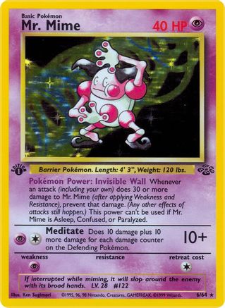 Mr. Mime (6) 6/64 - Jungle Unlimited Holofoil - Poke-Collect
