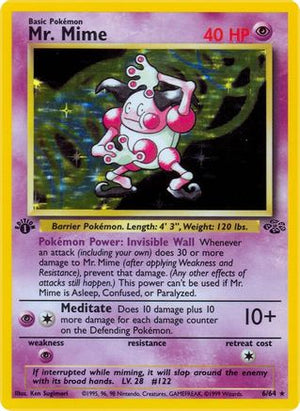Mr. Mime (6) 6/64 - Jungle 1st Edition Holofoil - Poke-Collect