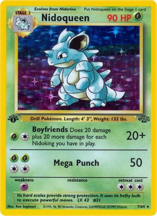 Nidoqueen (7) 7/64 - Jungle Unlimited Holofoil - Poke-Collect