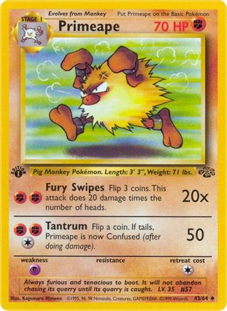 Primeape 43/64 - Jungle Unlimited - Poke-Collect