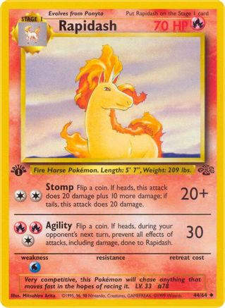 Rapidash 44/64 - Jungle 1st Edition - Poke-Collect