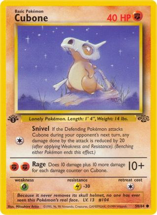 Cubone 50/64 - Jungle 1st Edition - Poke-Collect