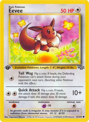 Eevee 51/64 - Jungle 1st Edition - Poke-Collect