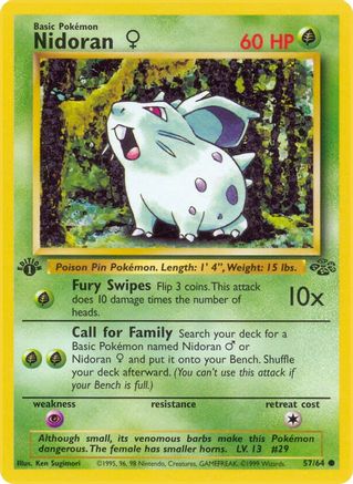 Nidoran F 57/64 - Jungle 1st Edition - Poke-Collect