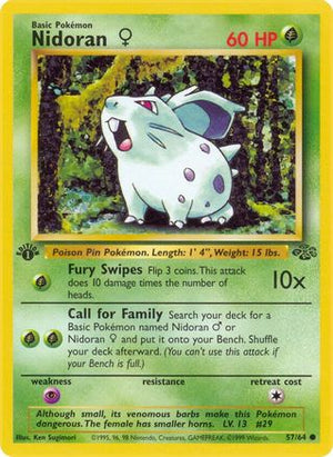 Nidoran F 57/64 - Jungle 1st Edition - Poke-Collect