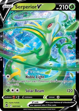 Serperior V 7/195 - SWSH12 Silver Tempest Holofoil - Poke-Collect