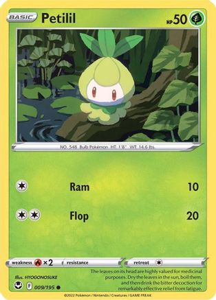 Petilil 9/195 - SWSH12 Silver Tempest Reverse Holofoil - Poke-Collect