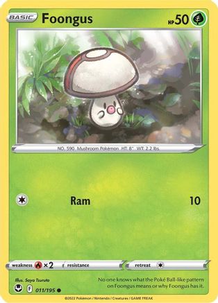 Foongus 11/195 - SWSH12 Silver Tempest - Poke-Collect