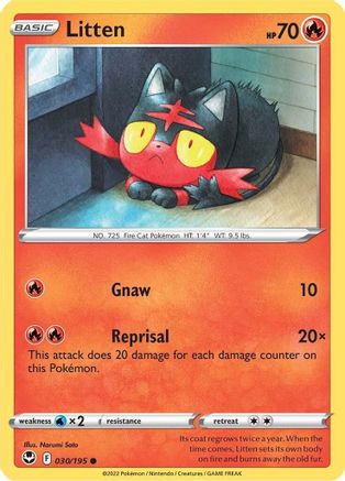 Litten 30/195 - SWSH12 Silver Tempest - Poke-Collect