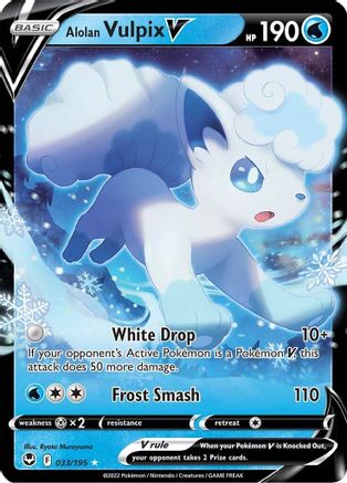 Alolan Vulpix V 33/195 - SWSH12 Silver Tempest Holofoil - Poke-Collect