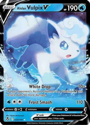 Alolan Vulpix V 33/195 - SWSH12 Silver Tempest Holofoil - Poke-Collect