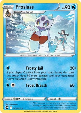 Froslass 43/195 - SWSH12 Silver Tempest Reverse Holofoil - Poke-Collect