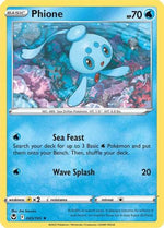 Phione 45/195 - SWSH12 Silver Tempest Reverse Holofoil - Poke-Collect