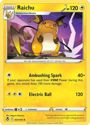 Raichu 50/195 - SWSH12 Silver Tempest - Poke-Collect