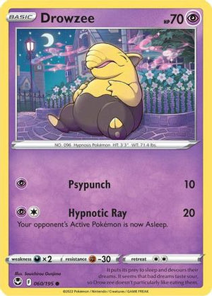 Drowzee 60/195 - SWSH12 Silver Tempest Reverse Holofoil - Poke-Collect