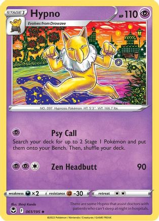 Hypno 61/195 - SWSH12 Silver Tempest - Poke-Collect