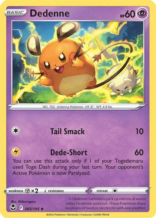Dedenne 85/195 - SWSH12 Silver Tempest Reverse Holofoil - Poke-Collect