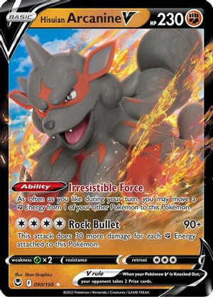 Hisuian Arcanine V 90/195 - SWSH12 Silver Tempest Holofoil - Poke-Collect