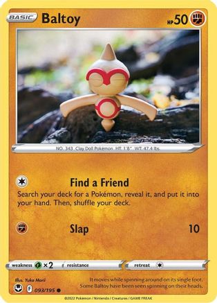 Baltoy 93/195 - SWSH12 Silver Tempest Reverse Holofoil - Poke-Collect