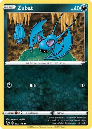 Zubat 103/195 - Silver Tempest Reverse Holofoil - Poke-Collect