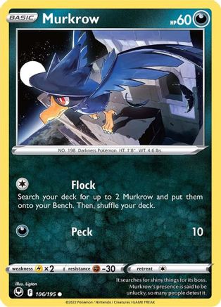 Murkrow 106/195 - SWSH12 Silver Tempest - Poke-Collect
