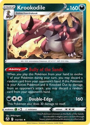 Krookodile 113/195 - SWSH12 Silver Tempest Holofoil - Poke-Collect