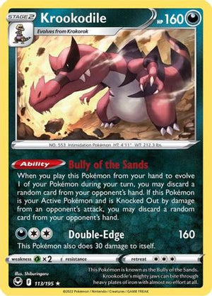 Krookodile 113/195 - SWSH12 Silver Tempest Holofoil - Poke-Collect