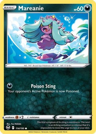 Mareanie 114/195 - SWSH12 Silver Tempest Reverse Holofoil - Poke-Collect
